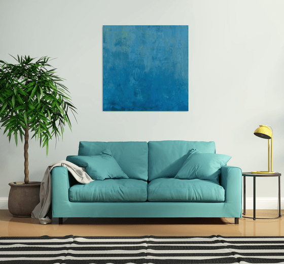 Blue Flow - Modern Abstract Expressionist Seascape