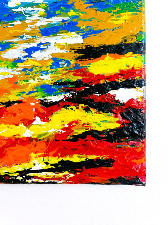 Burning seascape