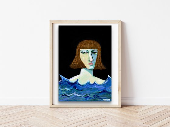 Wild Ocean Swimmer Woman Beach