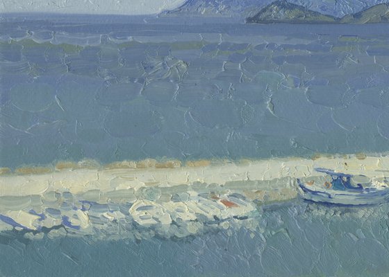 Cloudy. Yachts in the Bali port