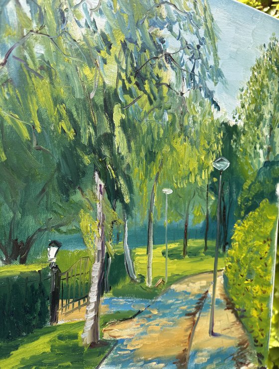 Sun-Dappled Path: Plein Air