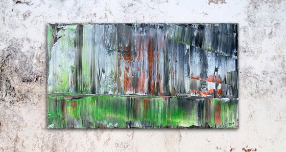 "It's All Goo" - Original PMS Abstract Acrylic Painting On Canvas - 30" x 16"