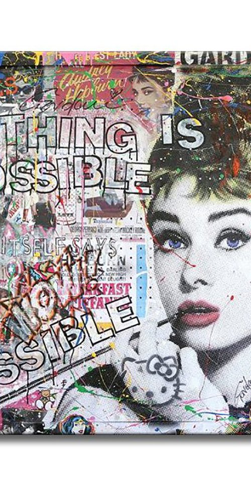 Audrey Hepburn Nothing is Impossible by Gardani Art