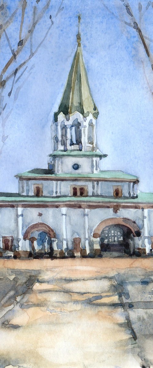 Front Gates of the Kolomenskoye Estate by Tatiana Alekseeva