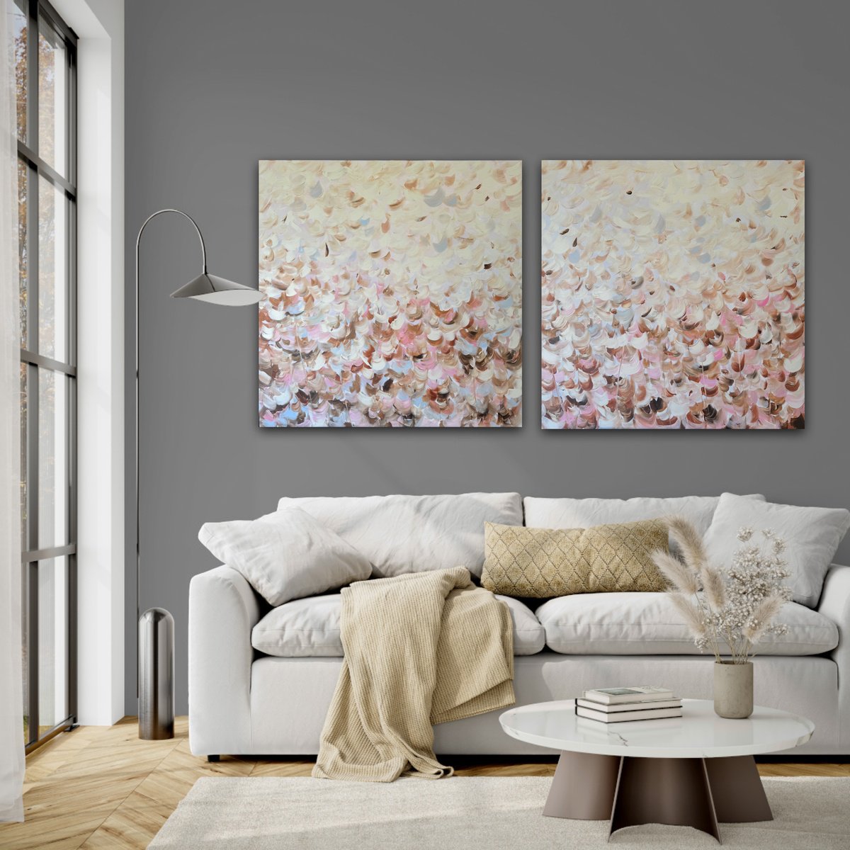 Abstract Botanical Acrylic Painting By Ivana Gigovic, 30 X 30, It