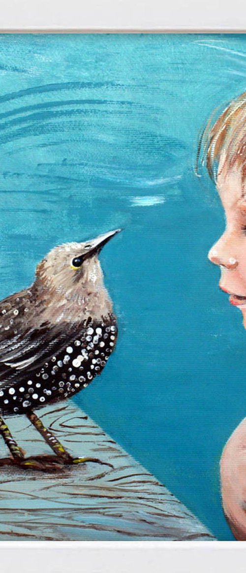 "SPECIAL PRICE FRIENDS 05 ... " ORIGINAL PAINTING , GIFT,KIDS, OIL ON CANVAS by mir-jan