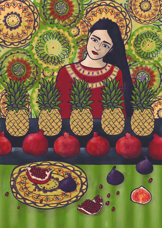 Girl with Southern Fruits