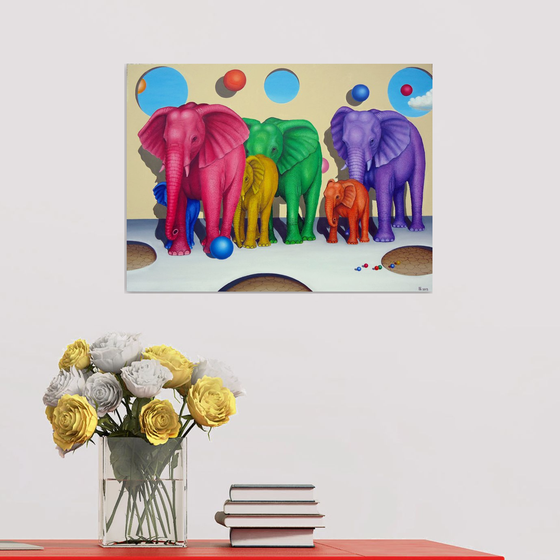 "The Colorful Elephants"