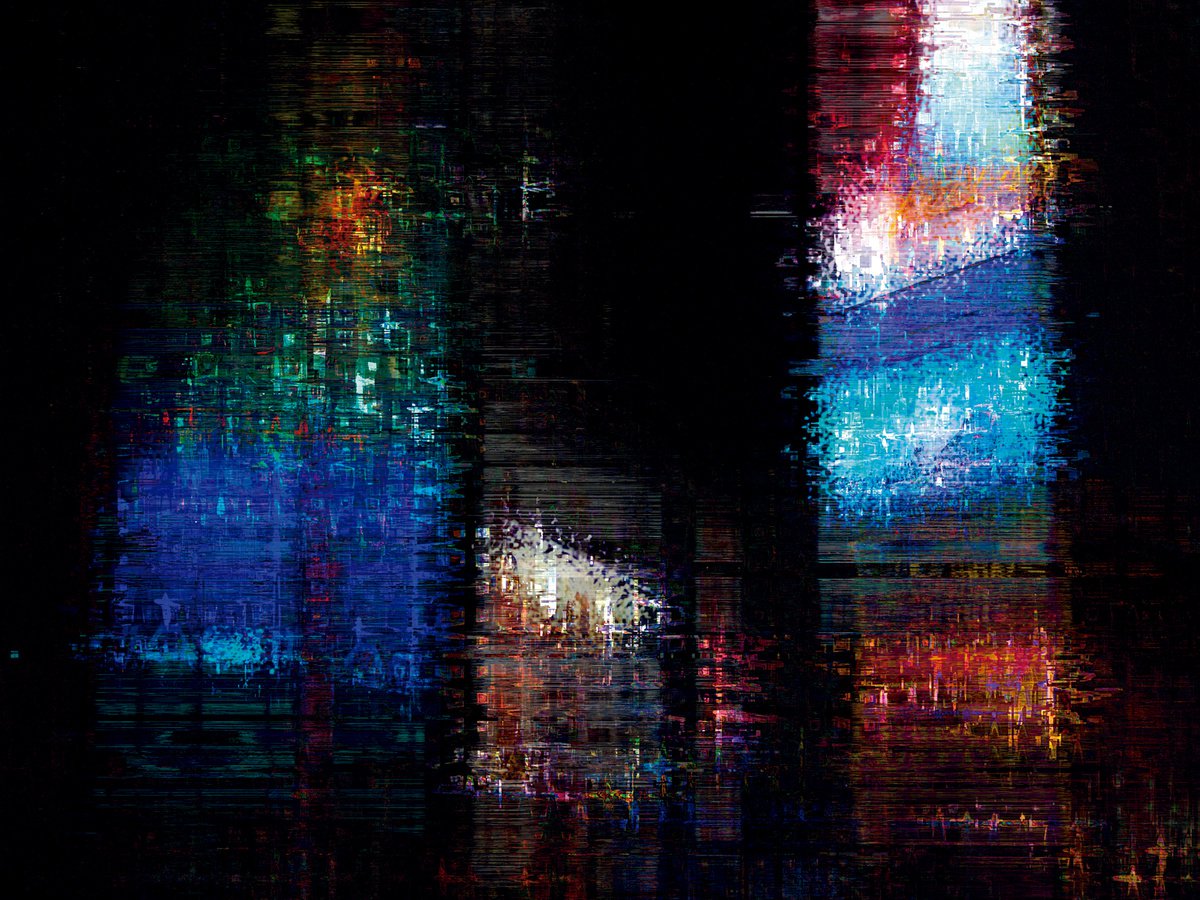 Abstract Cityscapes Print By Javier Diaz, 79 X 60, Estructuras Lumi?nicas 13, Original Artwork