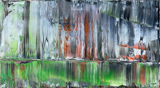 "It's All Goo" - Original PMS Abstract Acrylic Painting On Canvas - 30" x 16"