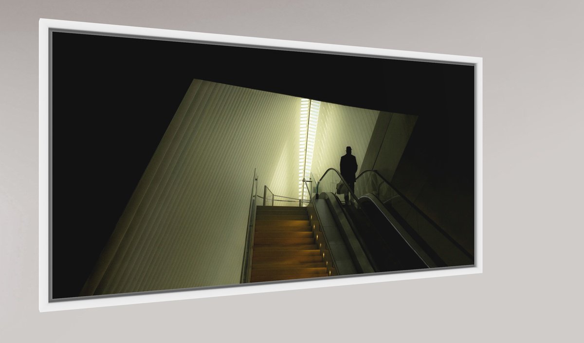 Geometric Photograph , Stranger On Stairway By Hyun De Grande, 41 X 22, Artwork For Sale On Artfinder