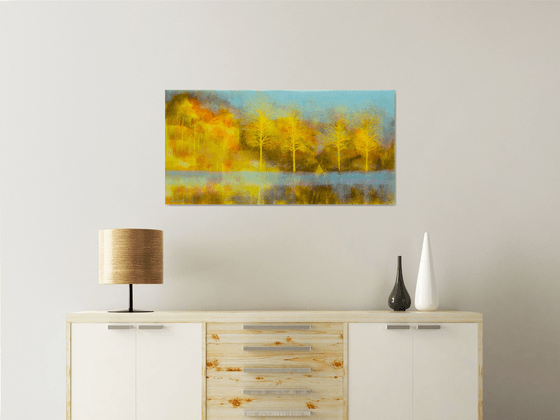 The yellow trees Large modern landscape