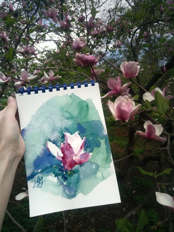 Spring air is softly green