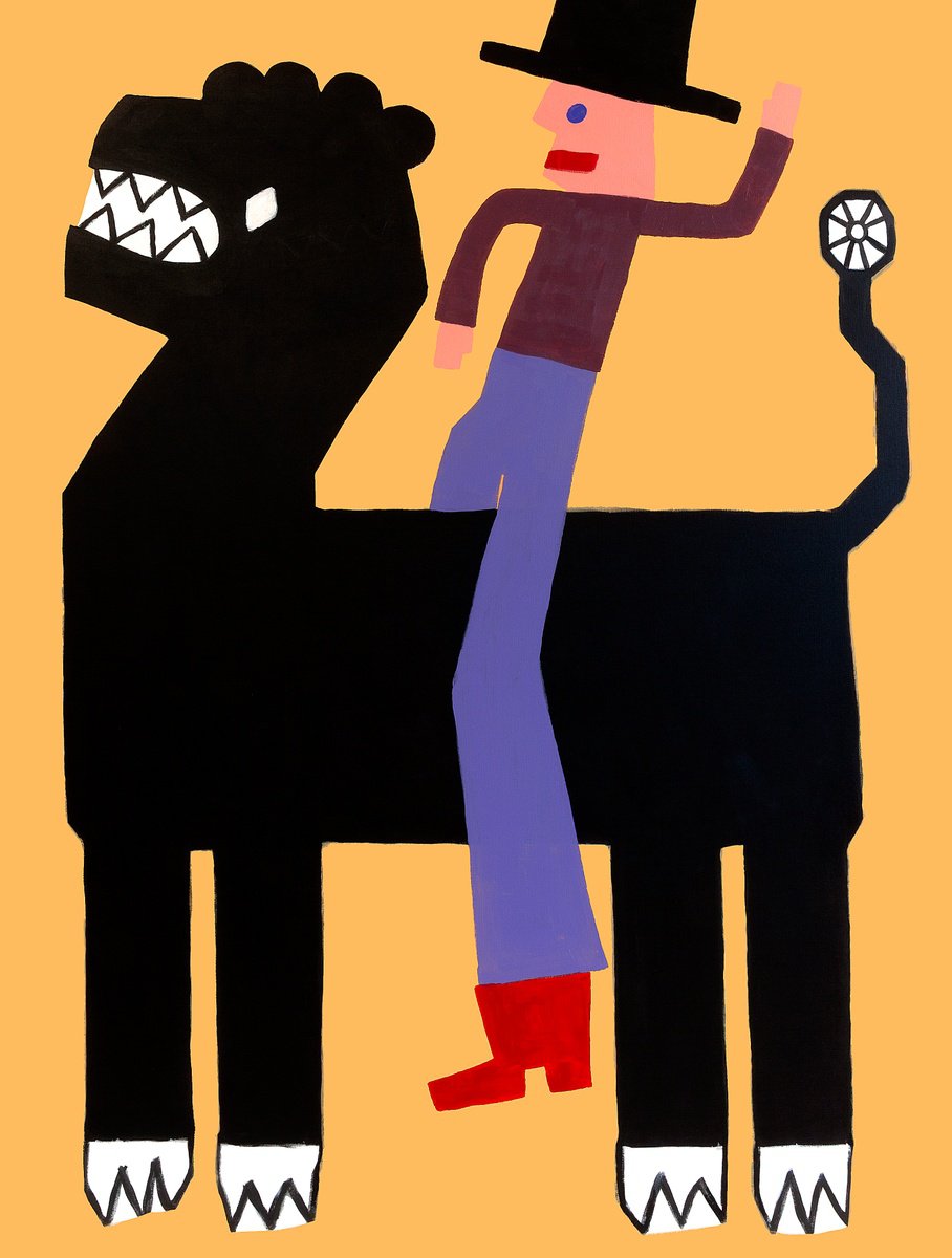 Urban And Pop Portrait Acrylic Painting By Tommy Lennartsson, 45 X 59", This Is Aint My First Rodeo - Part 01, Original Artwork