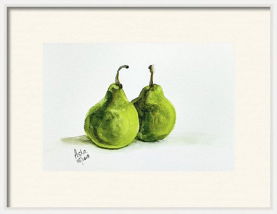 Two Green Pears