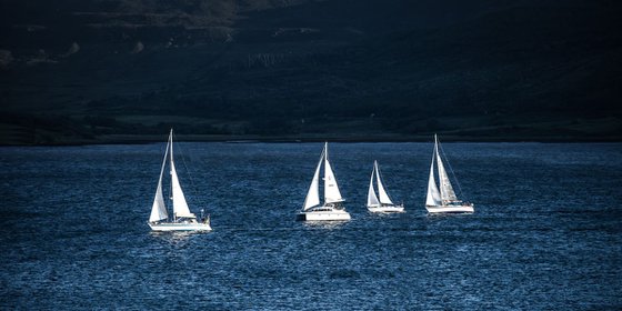 Heading Out - Navy Blue Panorama