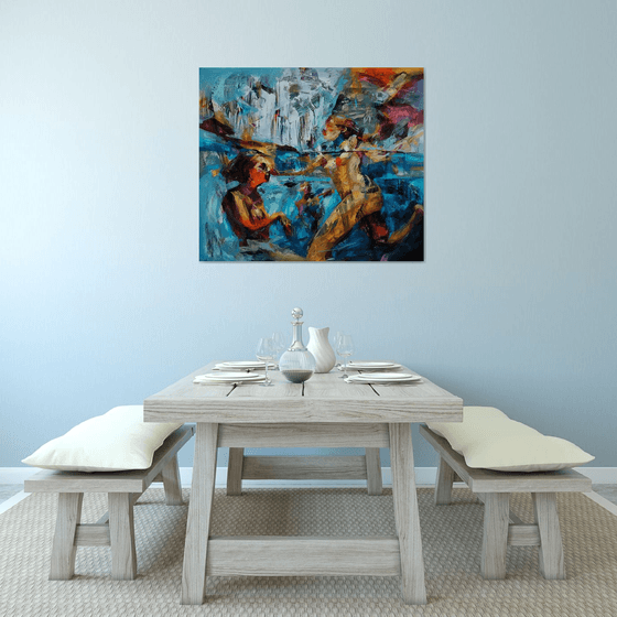 Over the blue mirror