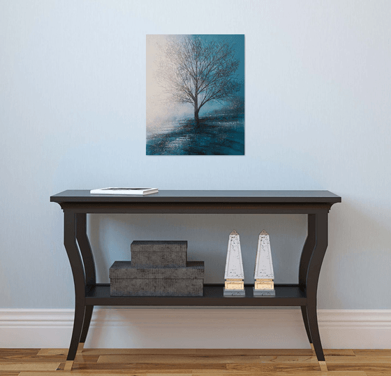 Tree In Morning Mist