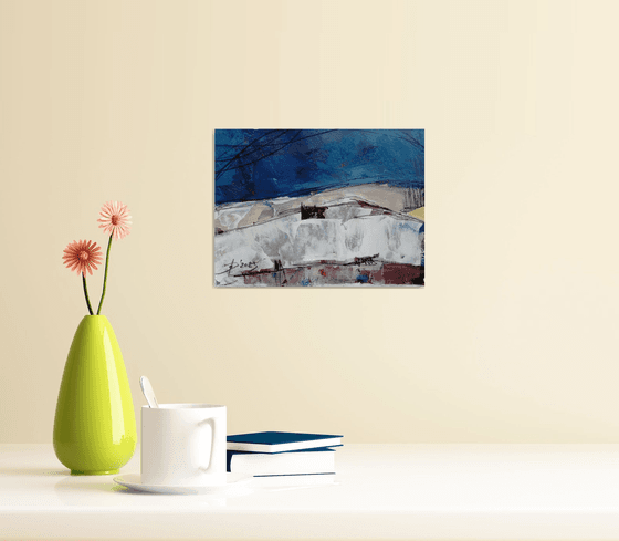Mini abstract landscape winter wonderland
