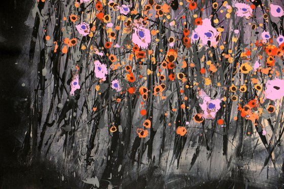 For Eternity - Super sized original abstract floral landscape