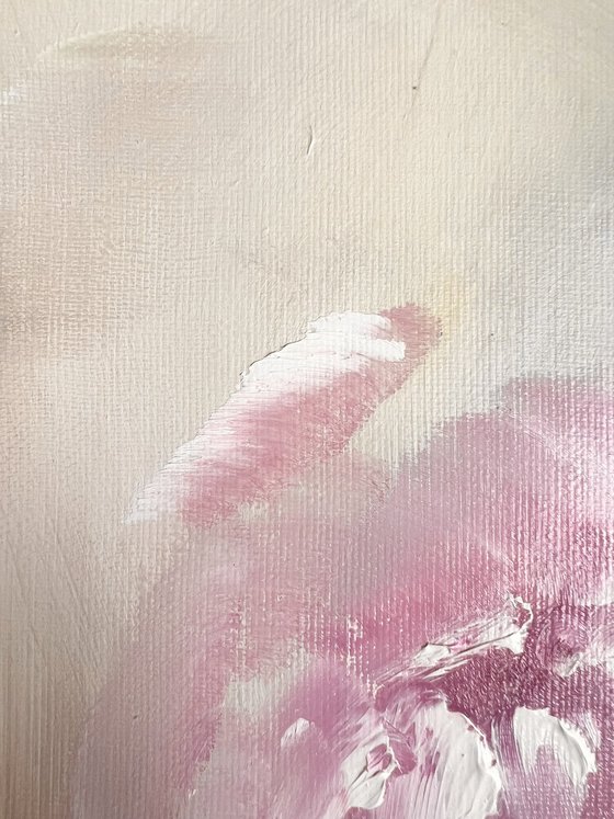 Pink flower in a frame