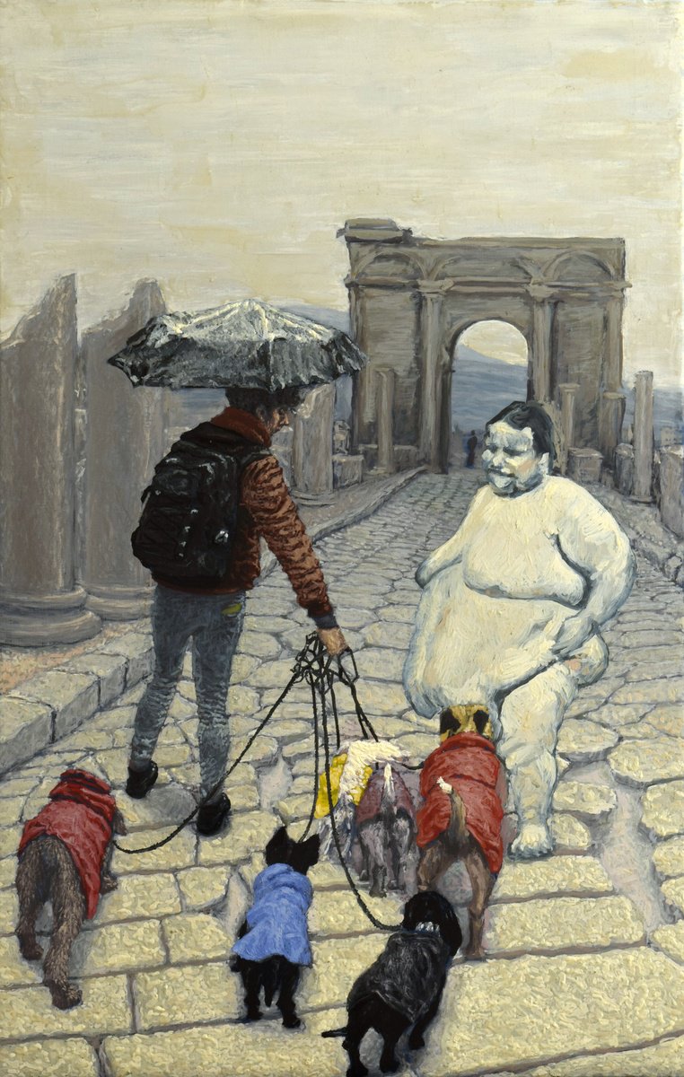 Oil Painting , New Work In Old City By Antonio Mele, 21 X 34, Artwork For Sale On Artfinder