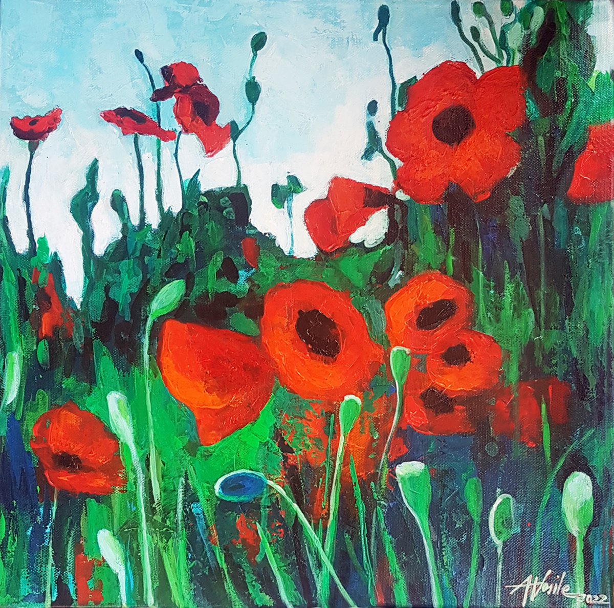 Red Poppies by Adriana Vasile
