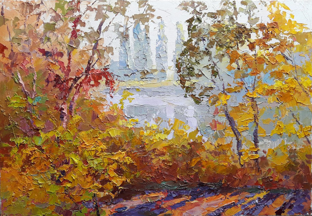 Oil painting Autumn gilding nSerb363 by Boris Serdyuk