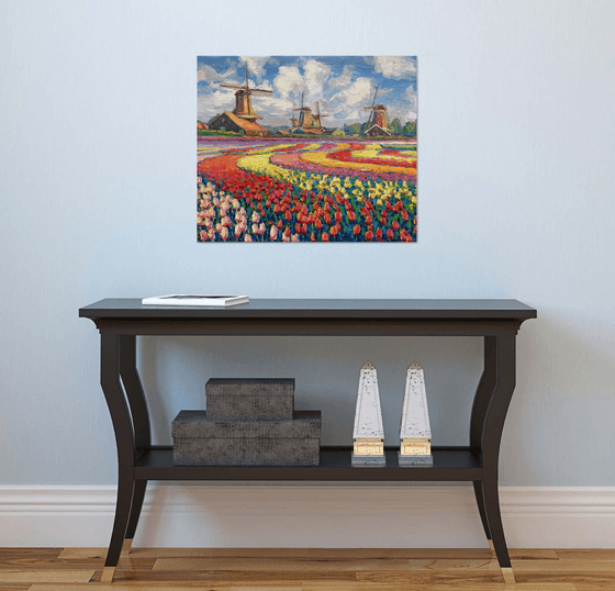 Field with tulips