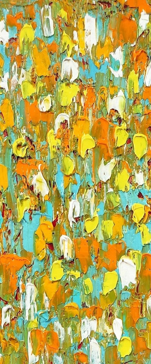 Etude abstract landscape "Wildflowers" by Yana Dulger