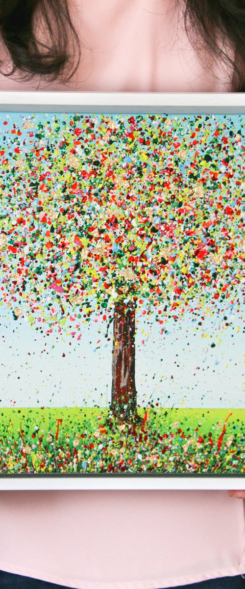 Tree Painting - Thinking Of You by Shazia Basheer