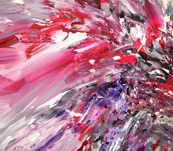 Anthracite And Pink Abstraction L 1
