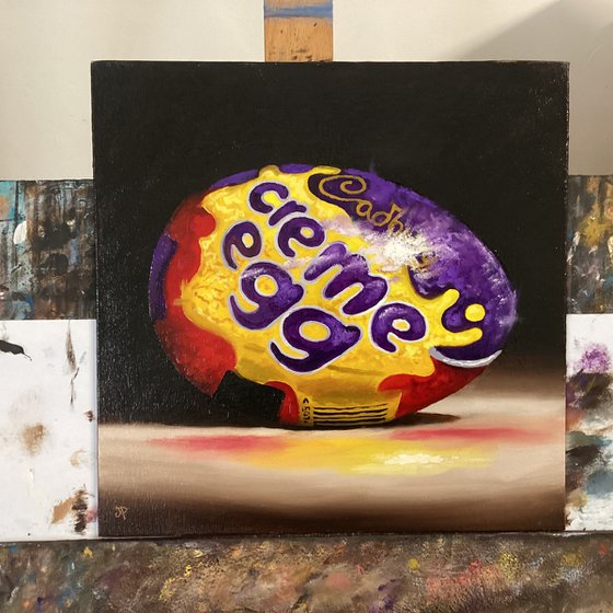 Cadbury chocolate Creme egg still life