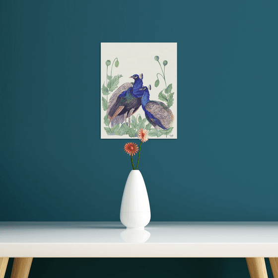 Two Peacocks