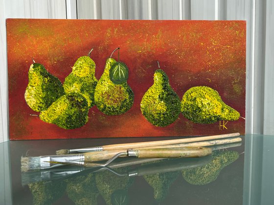 Pears original oil painting