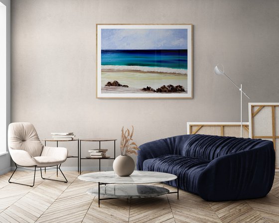 beach painting canvas