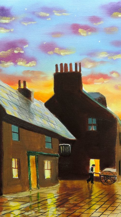 Man with a wheelbarrow by Gordon Bruce