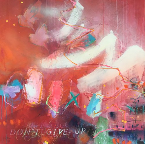 Don‘t give up No.2  ( Viva Magenta Collection) by Bea Schubert