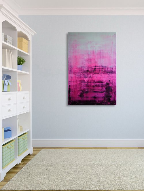 She Likes To Dream In Pink I - 80 x 120 cm - XXL (32 x 48 inches) by Ansgar Dressler