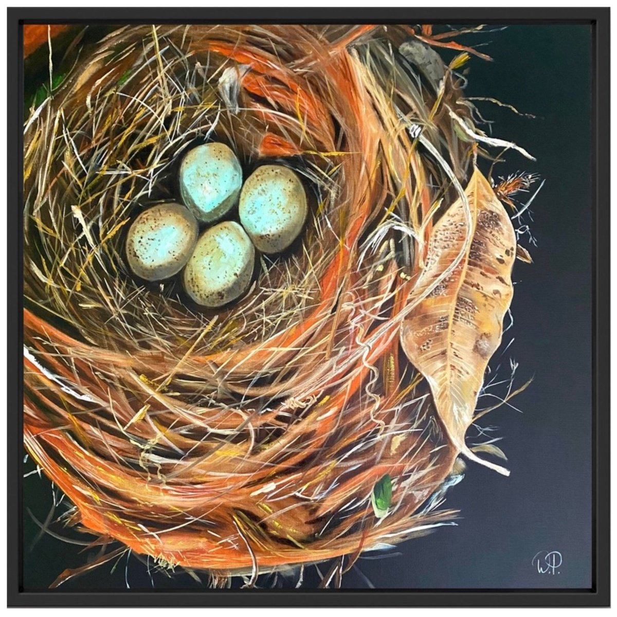 Organic Still Life Oil Painting By Wendy Peters, 25 X 25", The Keeper Of Dreams, Original Artwork