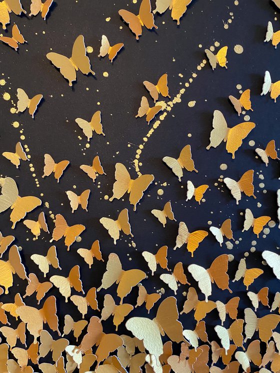 Arise - golden butterflies