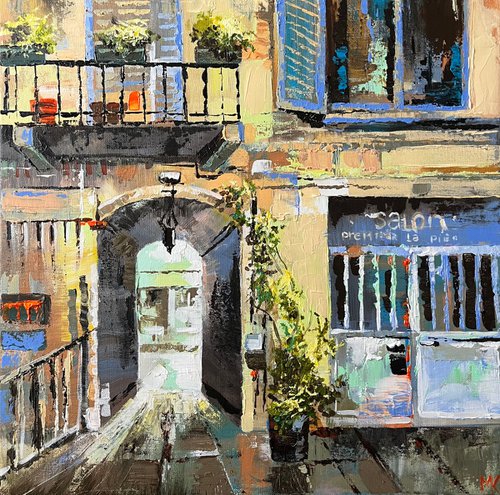 Italian courtyard balcony by Maria Kireev