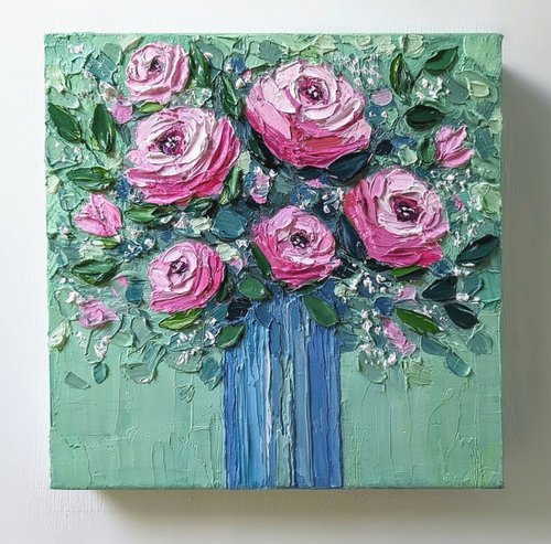 Garden roses by Paige Castile