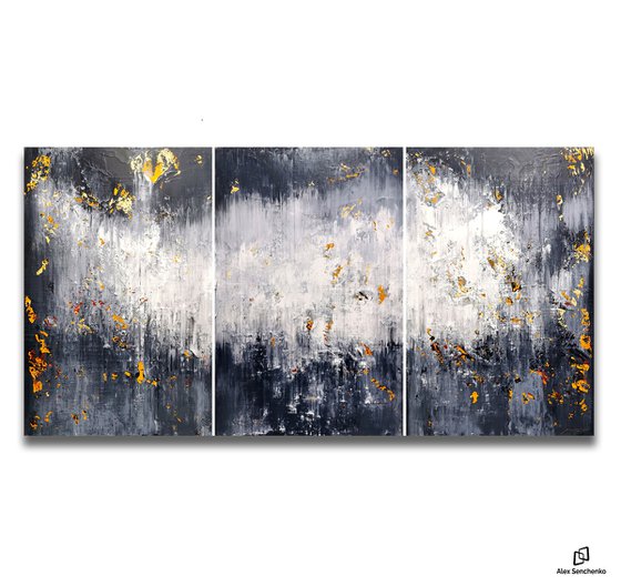 180x90cm. / Abstract triptych / Abstract 2162