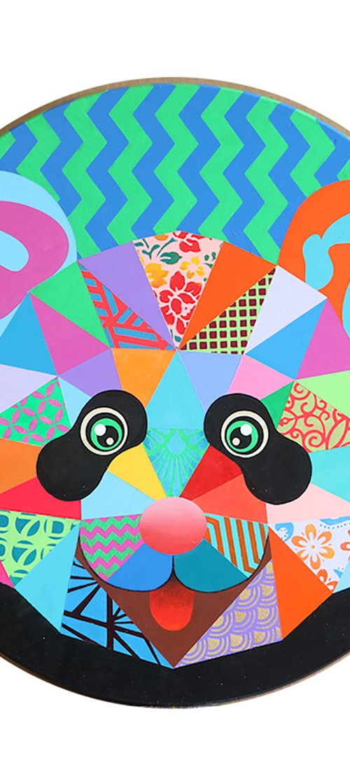 Dream Panda – Original Painting on wood panel by Gardani Art