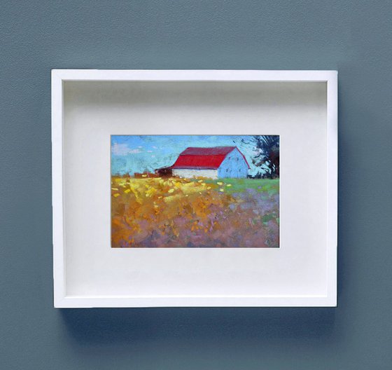 Summer house: small soft pastel study