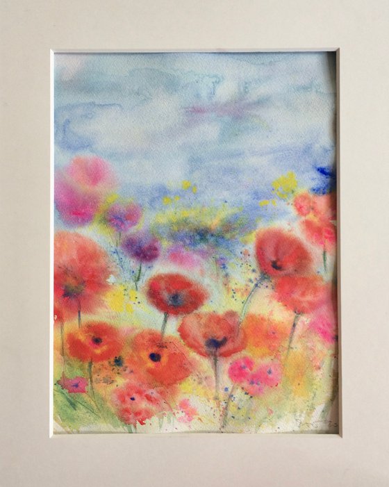 Summer Breeze - Abstract Flowers Landscape