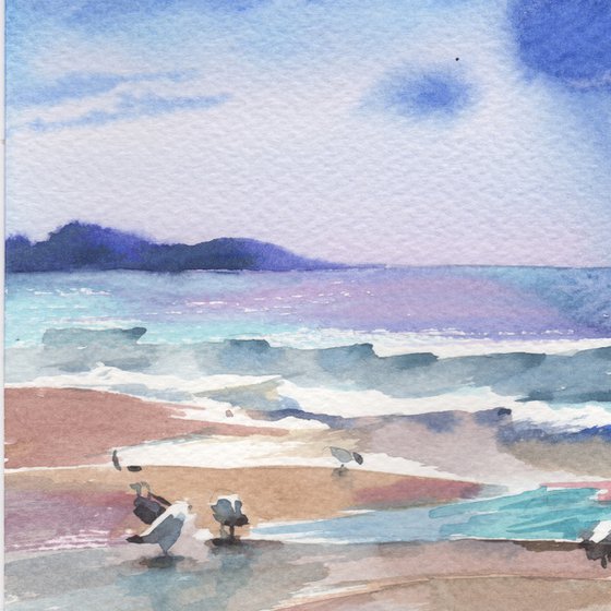 Seascape watercolor