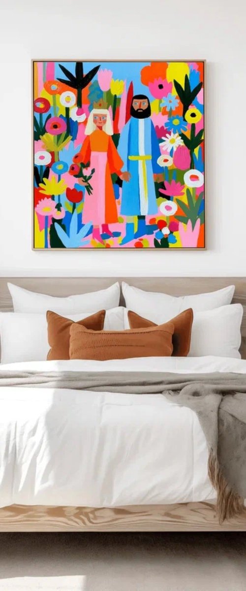 Flower Garden Couple by Sasha Robinson
