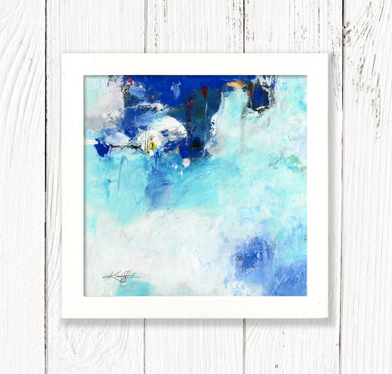 Serenity Abstraction 5 - Framed Abstract Painting by Kathy Morton Stanion